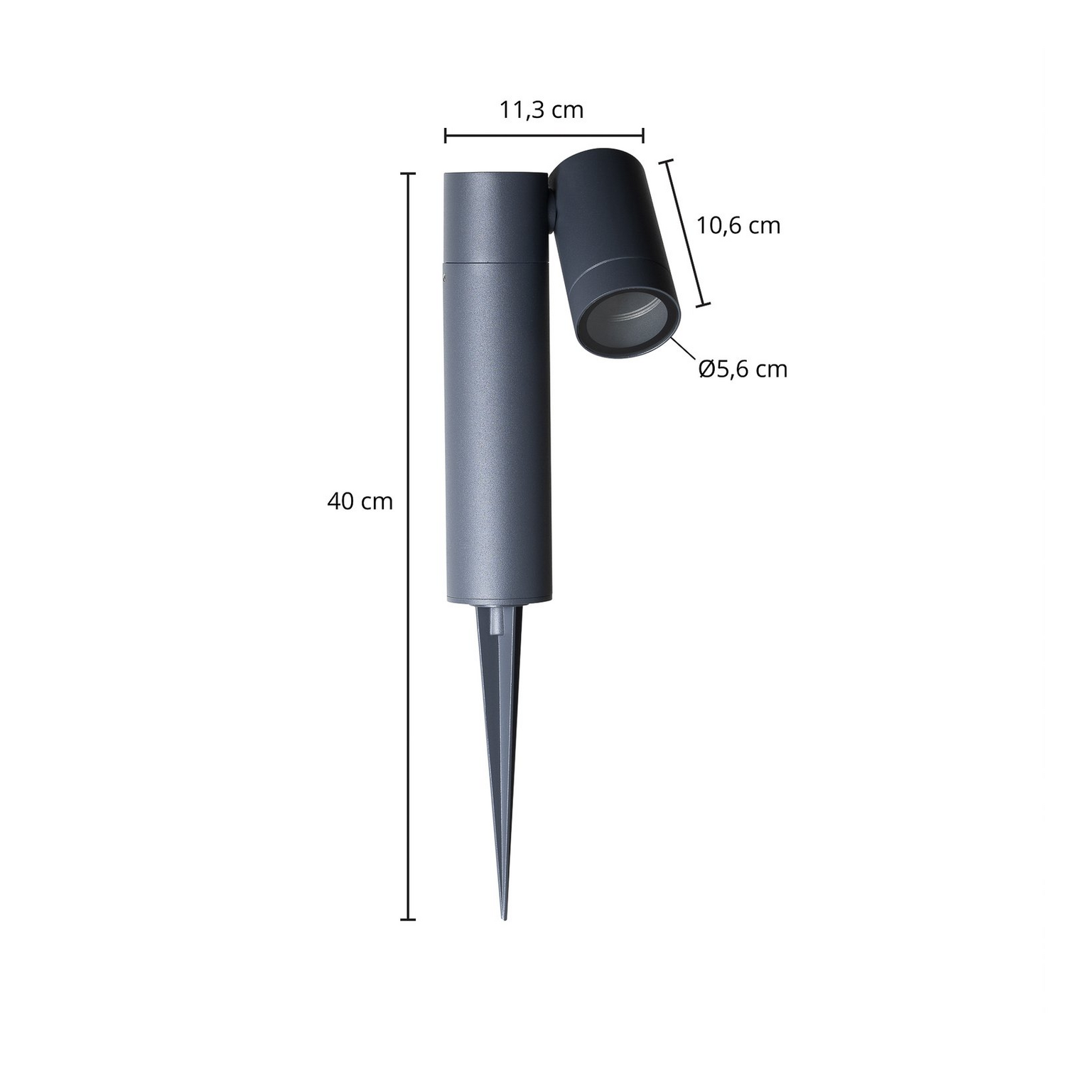 B-Ware Prios Erdspießstrahler Tulimar Gartenstrahler Beleuchtung H40cm Anthrazit G593 - 4251911747638