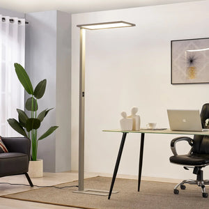B-Ware Prios Led Stehleuchte Standlampe Taronis 195 Cm Touchdimmer Universalweiß Silber