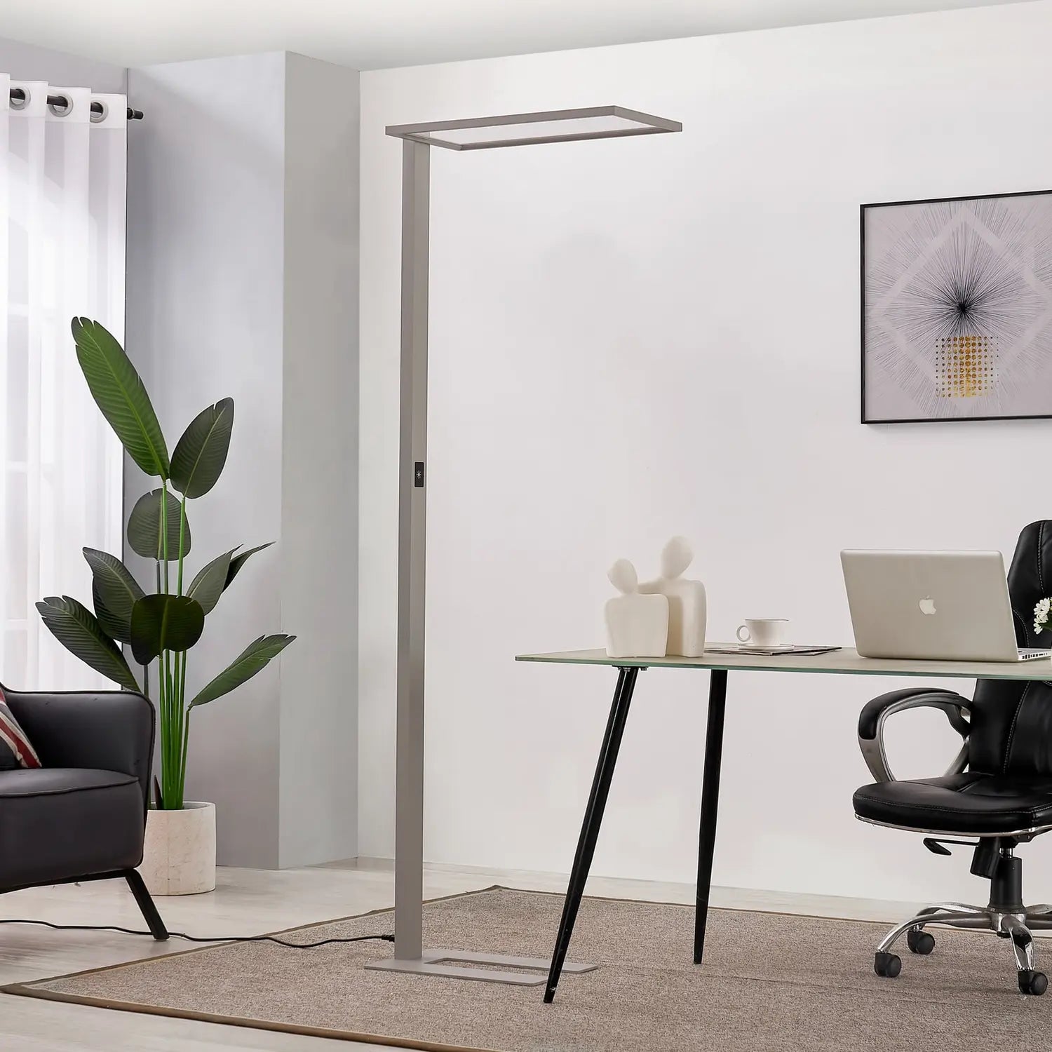 B-Ware Prios Led Stehleuchte Standlampe Taronis 195 Cm Touchdimmer Universalweiß Silber - 4251911755534