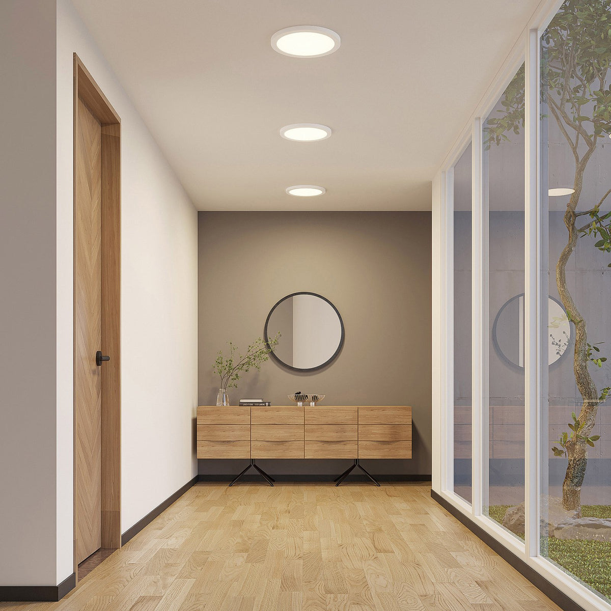 Prios Deckenlampe Aureka LED Leuchte mit Bewegungsmelder Ø33cm warmweiß weiß - 4251911706635
