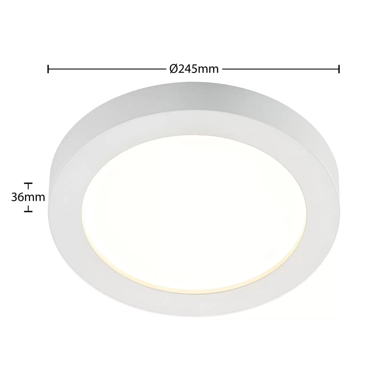 PRIOS Deckenleuchte Deckenlampe LED Edwina weiß IP44 Polycarbonat Aluminium - 4251911706970
