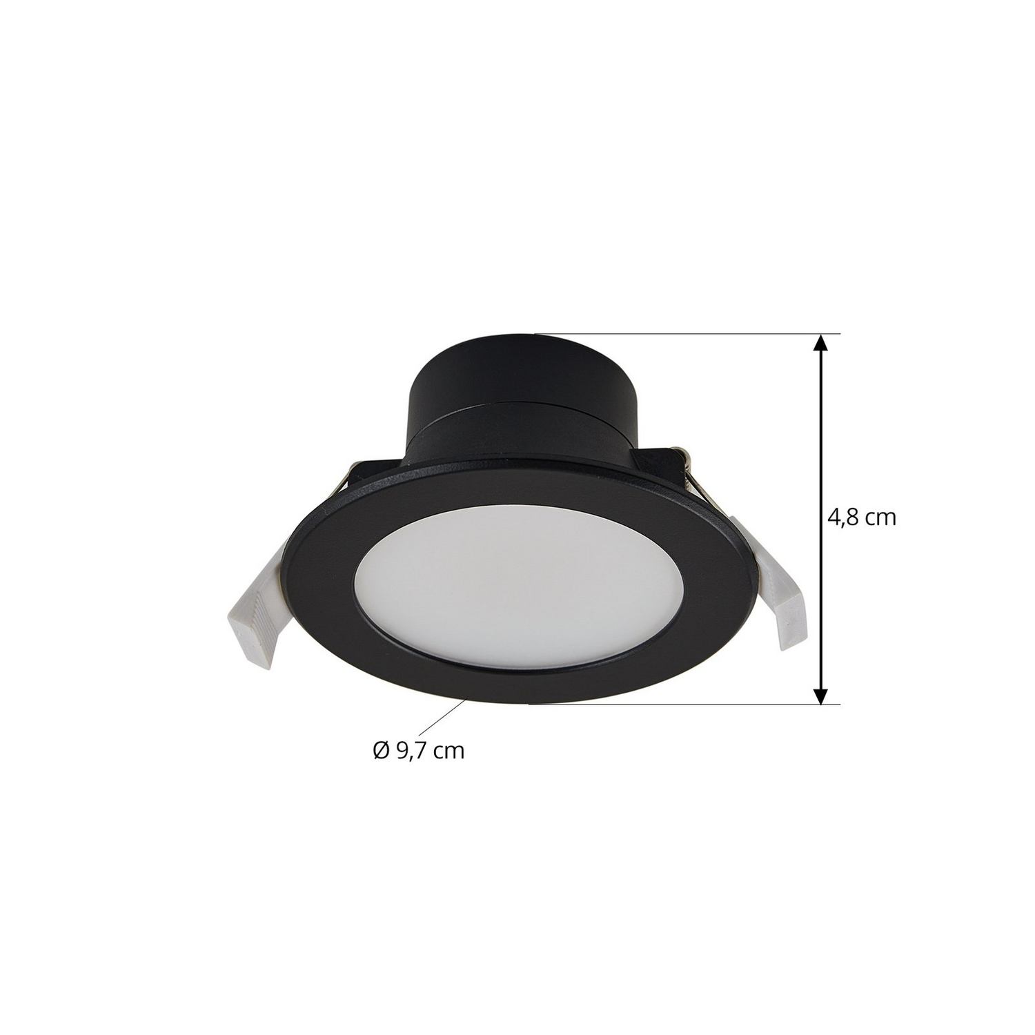 B-Ware Prios Led Einbaustrahler Spot Rida Schwarz ø 12 Cm Cct Ip44 2 Stück - 4251911795257