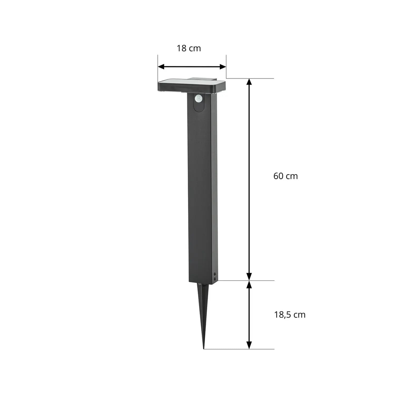 B-Ware Prios Wegeleuchte Gartenlampe Led Solarleuchte Sensor Tarlson Schwarz 78,5 Cm - 4255830907395