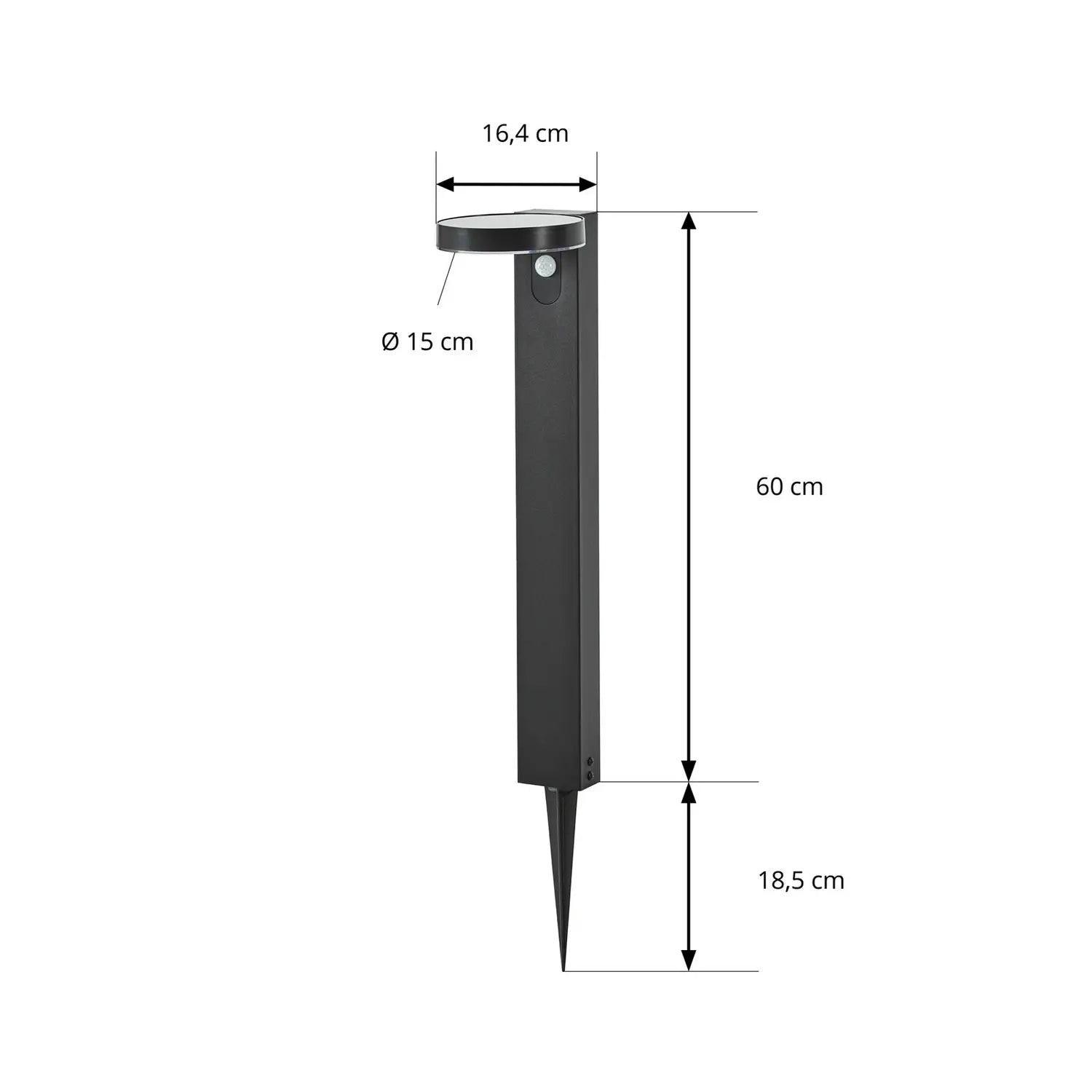 B-Ware Prios Wegeleuchte Gartenleuchte Led Solar Sensor Tarlson Anthrazit 78,5 Cm Ip44 - 4255830907388
