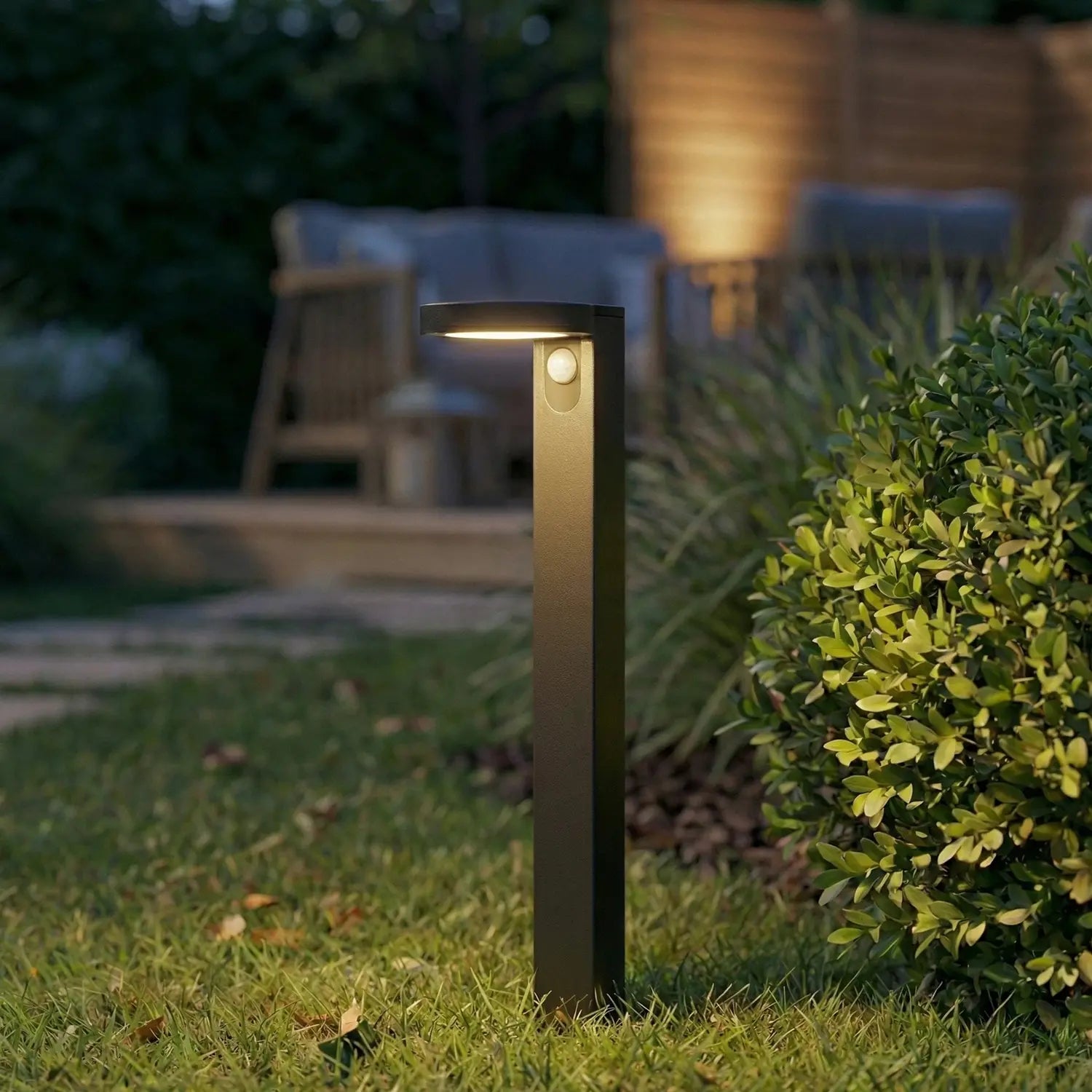 B-Ware Prios Wegeleuchte Gartenleuchte Led Solar Sensor Tarlson Anthrazit 78,5 Cm Ip44 - 4255830907388