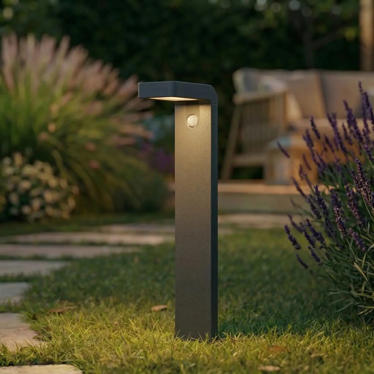B-Ware Prios Wegeleuchte Gartenlampe Solarleuchte Led Sensor Schwarz 75 Cm Ip44 3000 K - 4255830909795