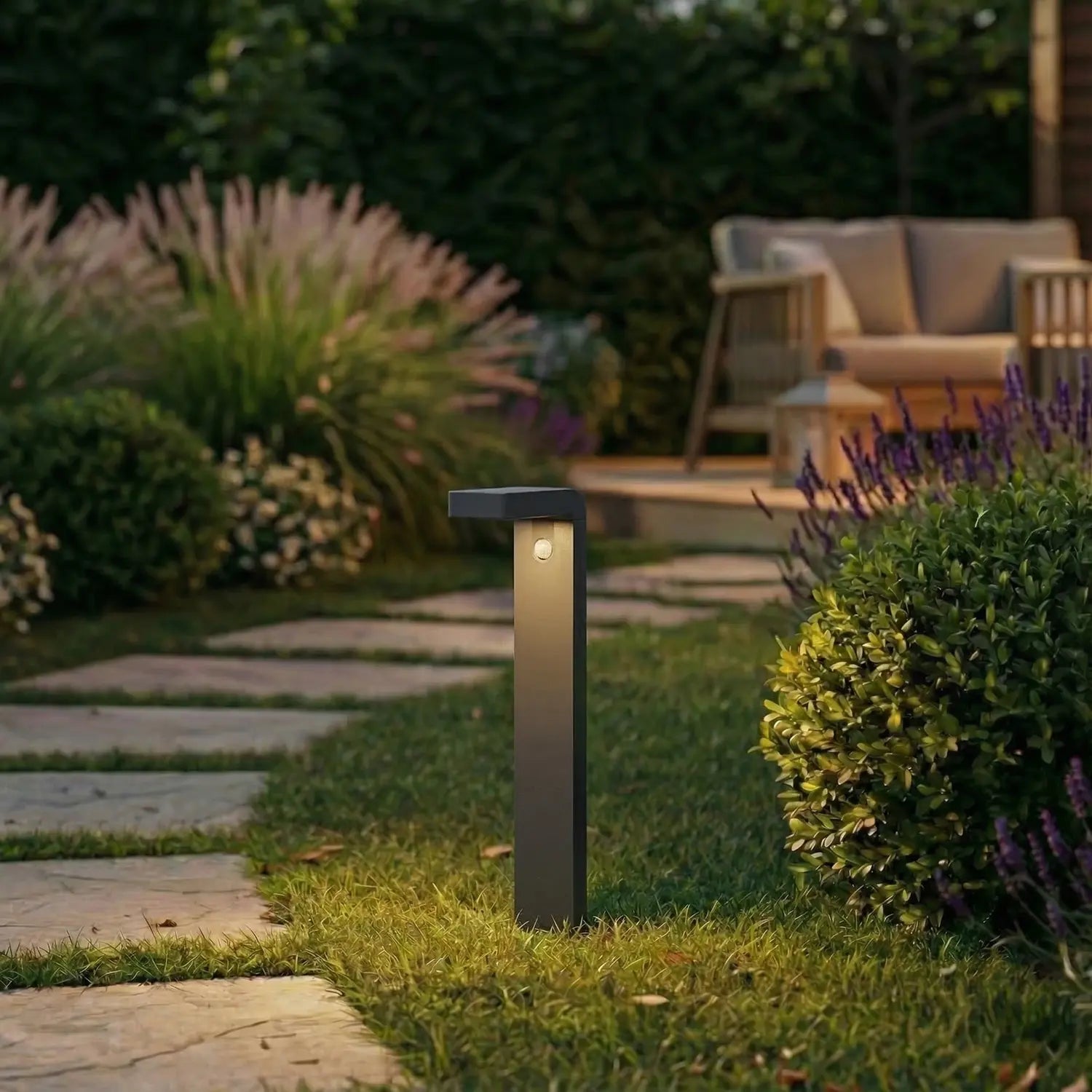 B-Ware Prios Wegeleuchte Gartenlampe Solarleuchte Led Sensor Schwarz 75 Cm Ip44 3000 K - 4255830909795