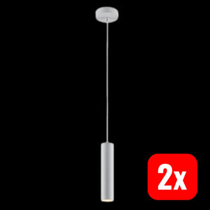 B-Ware Prios Neliyah Hängeleuchte Hängeleuchte Pendellampe Lampe Weiß Gu10 Led 2 Stück