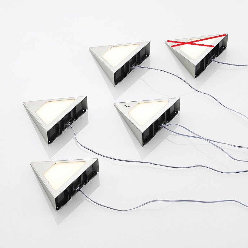 Prios Odia Led Unterbauleuchte Edelstahl Unterbaulampe Lampe Leuchte 5 Flammig B-Ware - 4251096587449