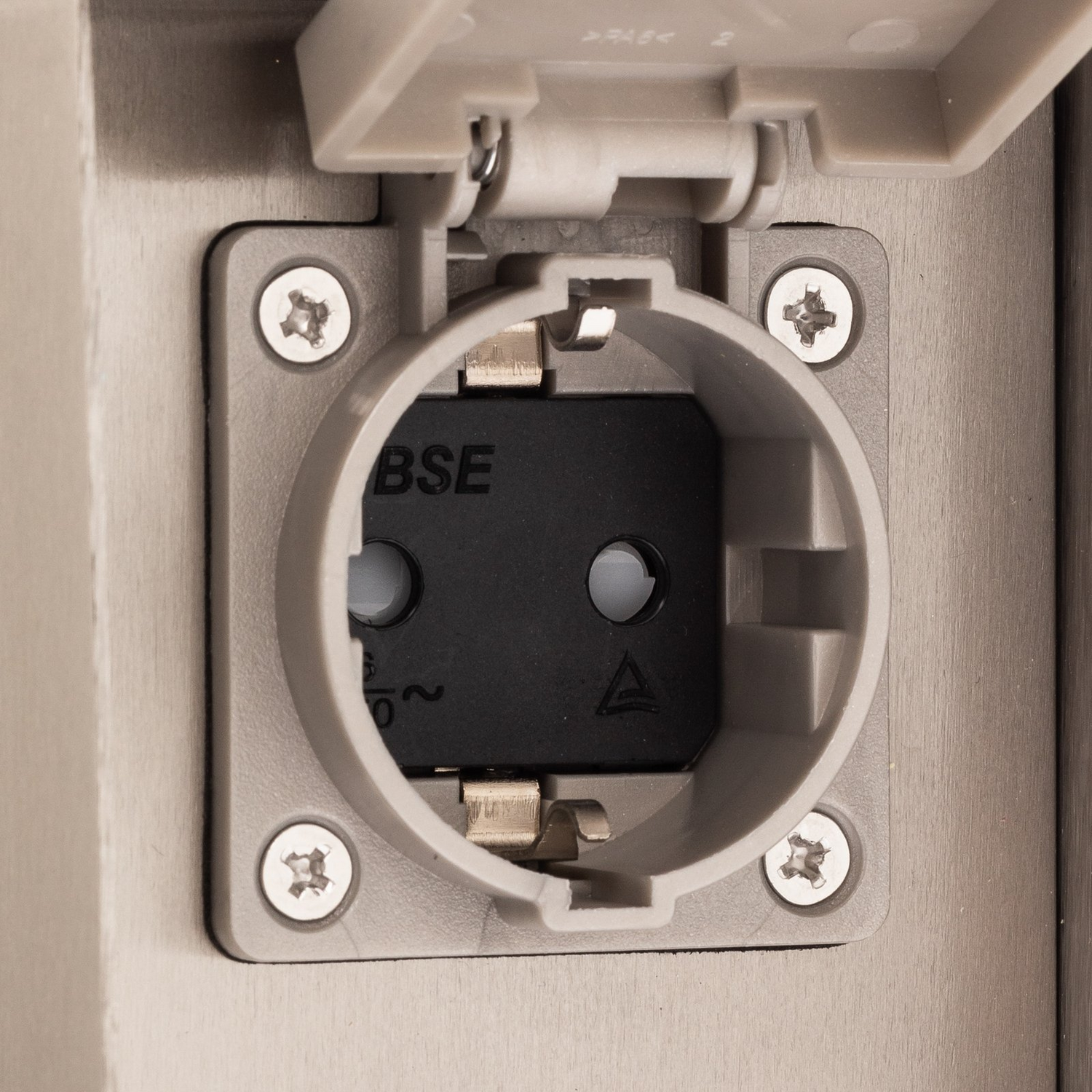 B-Ware Prios Smarte Steckdosensäule Steckdose Wlan 23cm Edelstahl Tuya Außenbereich