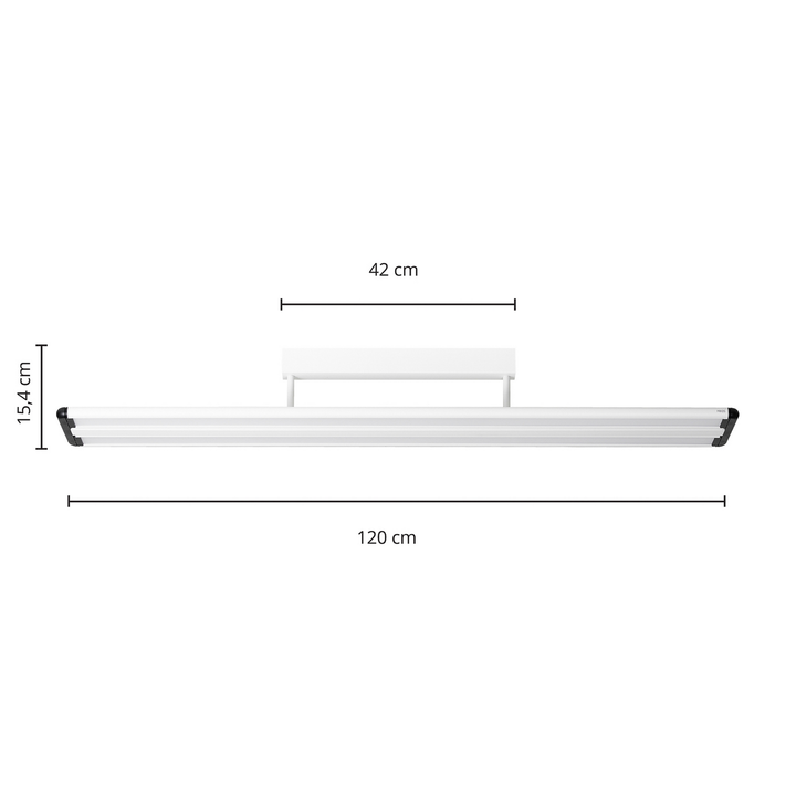 Prios Yuela Led Lampe Leuchte Deckenleuchte 120 Cm Silber Dimmbar Dali Lampe B-Ware