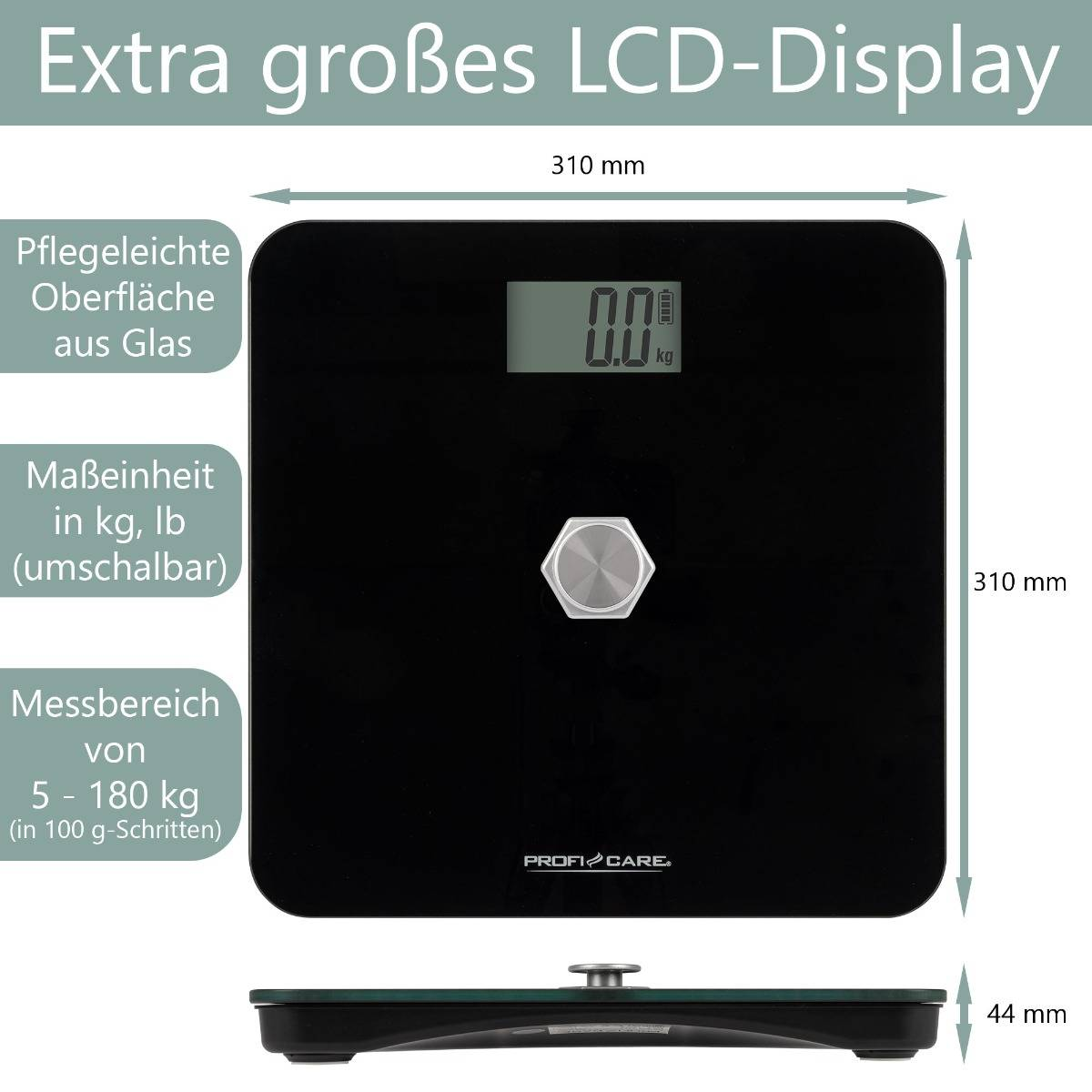 B-Ware Profi Care Pc Pw 3112 Waage Personenwaage Digitale Gewichtsskala Körperwaage - 4006160131123
