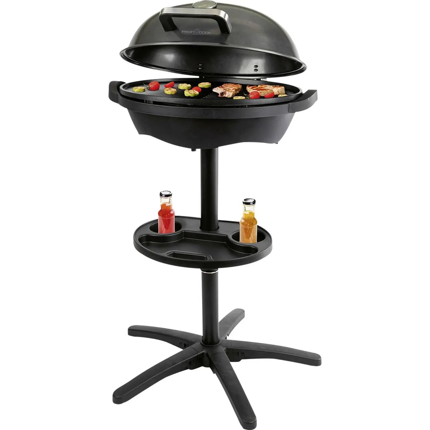 B-Ware Profi Cook Standgrill Elektrogrill Grillgerät Pc Bqs 1303 Schwarz Thermometer  - 4006160013030