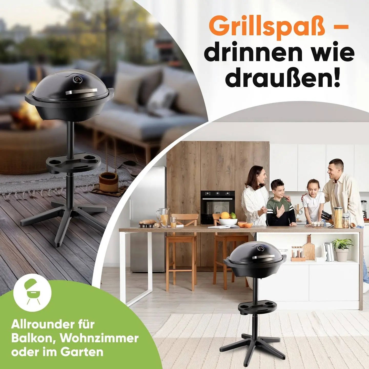 B-Ware Profi Cook Standgrill Elektrogrill Grillgerät Pc Bqs 1303 Schwarz Thermometer  - 4006160013030