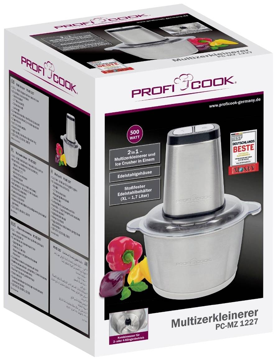 B-Ware Profi Cook Pc Mz 1227 Multimesser 500 W Edelstahl Küchenkleingerät Küchenmasch178 - 4006160012279