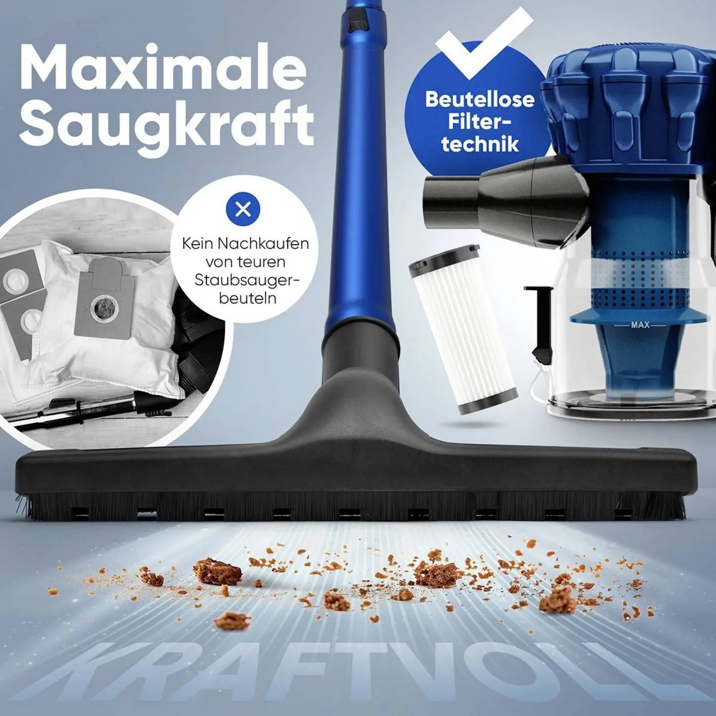 B-Ware Profi Care Staubsauger Sauger Beutellos Handstaubsauger Blue Pc Bs 3133 - 4006160331332