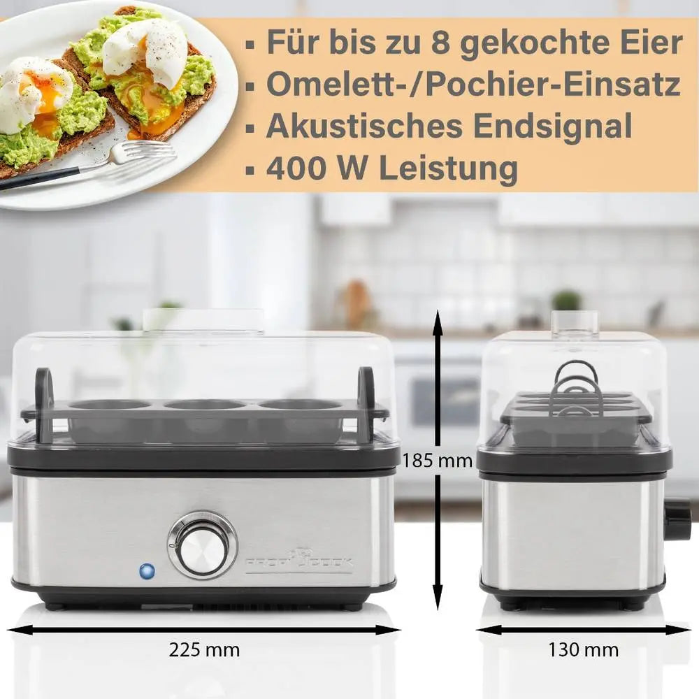 B-Ware Profi Cook Eierkocher Eierbereiter Omelett Pochierer Einsatz 8 Eier Edelstahl - 4006160112757