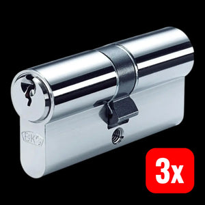 B-Ware Bks Doppelzylinder Profil Zylinder 8800 5 Stift 35 40 Messing Vernickelt 3 Stück