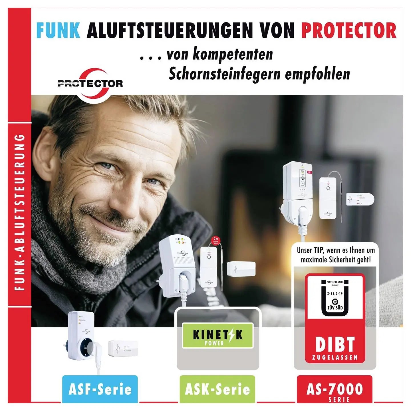 B-Ware Protector Funk Abluftsteuerung Fenstersteuerung Ask 6020 Kinetik Power Empfänger - 4260070563065