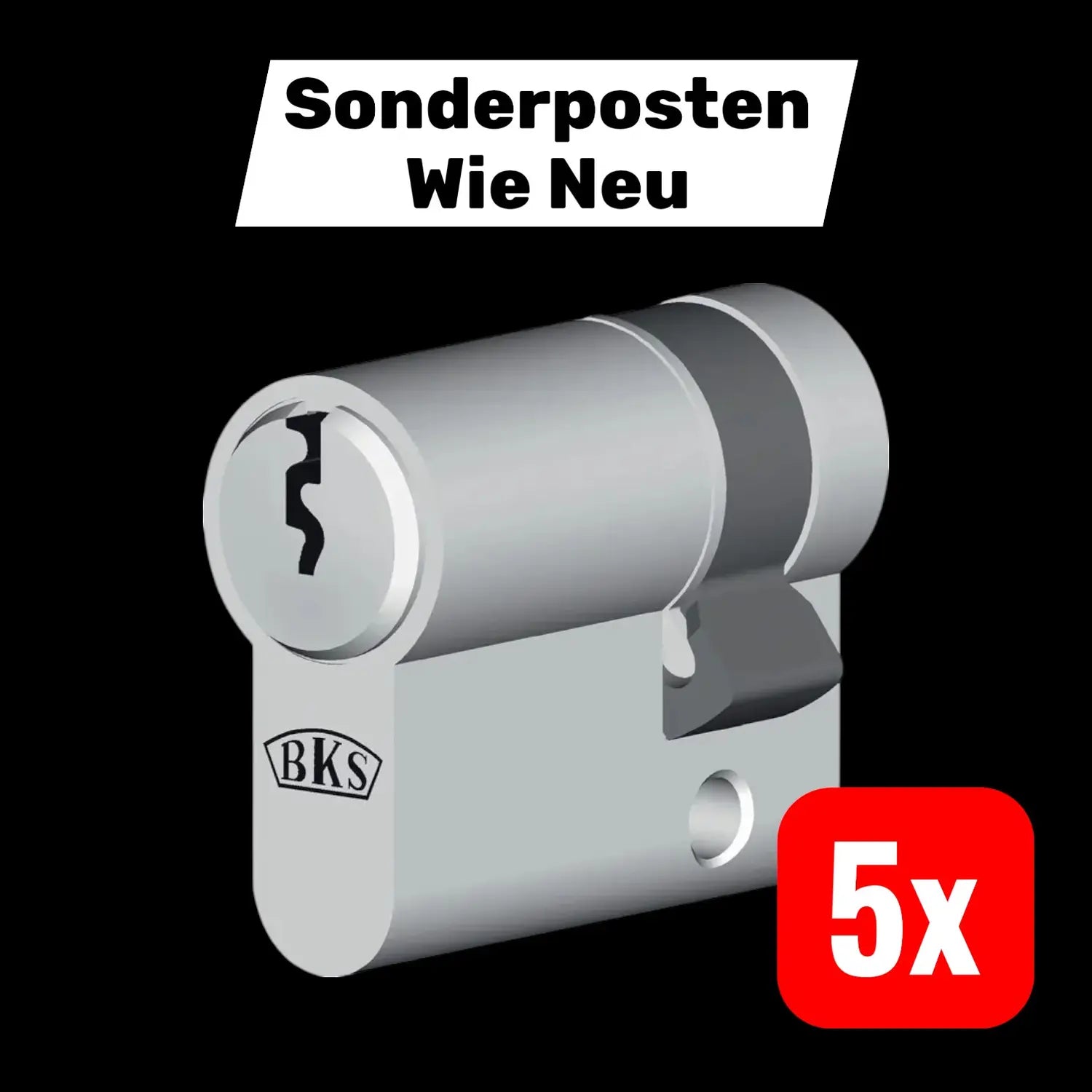 B-Ware Bks Halbzylinder Servicezylinder Profilzylinder 35 10 Mm Eigenmontage 5 Stück - 4015540111204