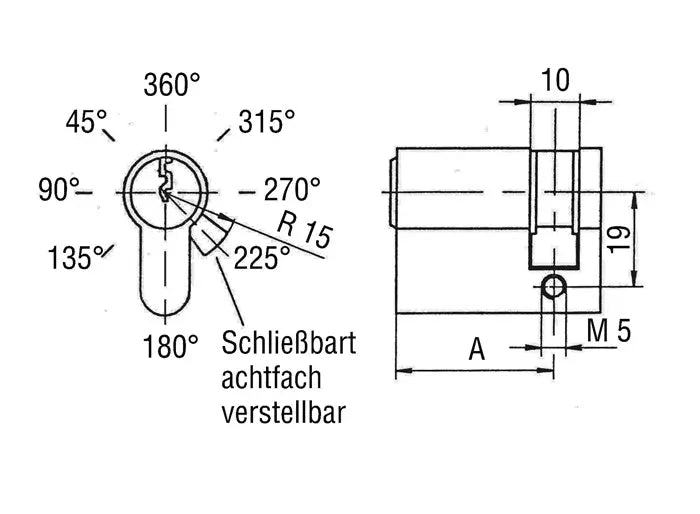 B-Ware Bks Halbzylinder Servicezylinder Profilzylinder 35 10 Mm Eigenmontage 20 Stück - 4015540111204