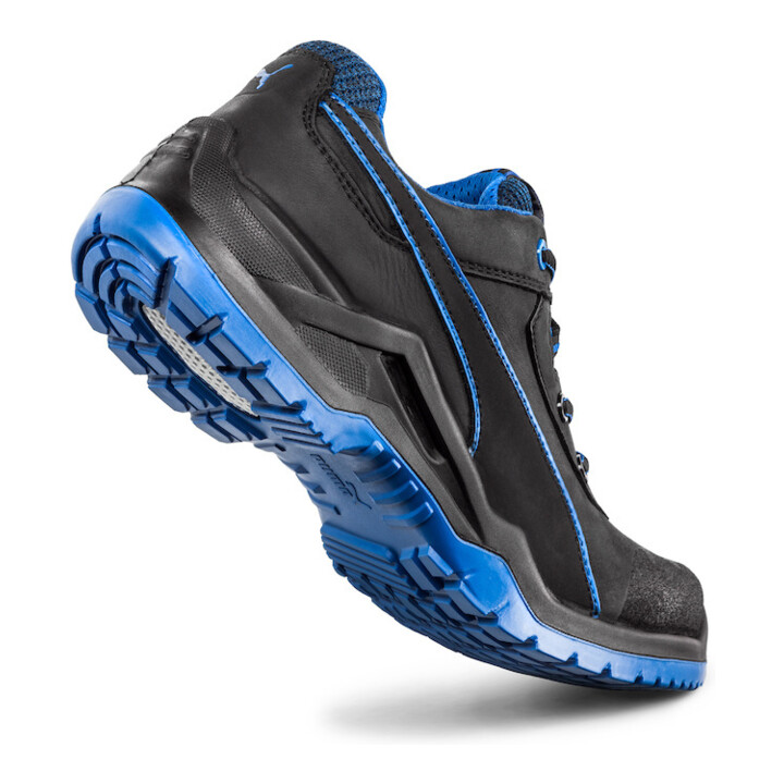 Puma Sicherheitsschuh Arbeitsschuh S3 Nubukleder Schwarz Blau Größe 42 Herren B-Ware - 4051428057356
