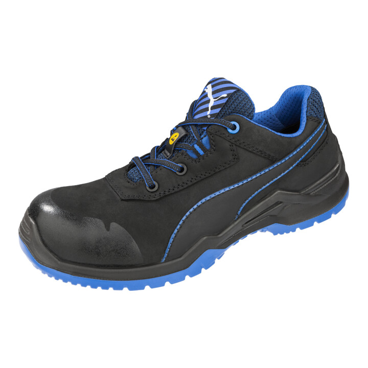 Puma Sicherheitsschuh Arbeitsschuh S3 Nubukleder Schwarz Blau Größe 42 Herren B-Ware - 4051428057356