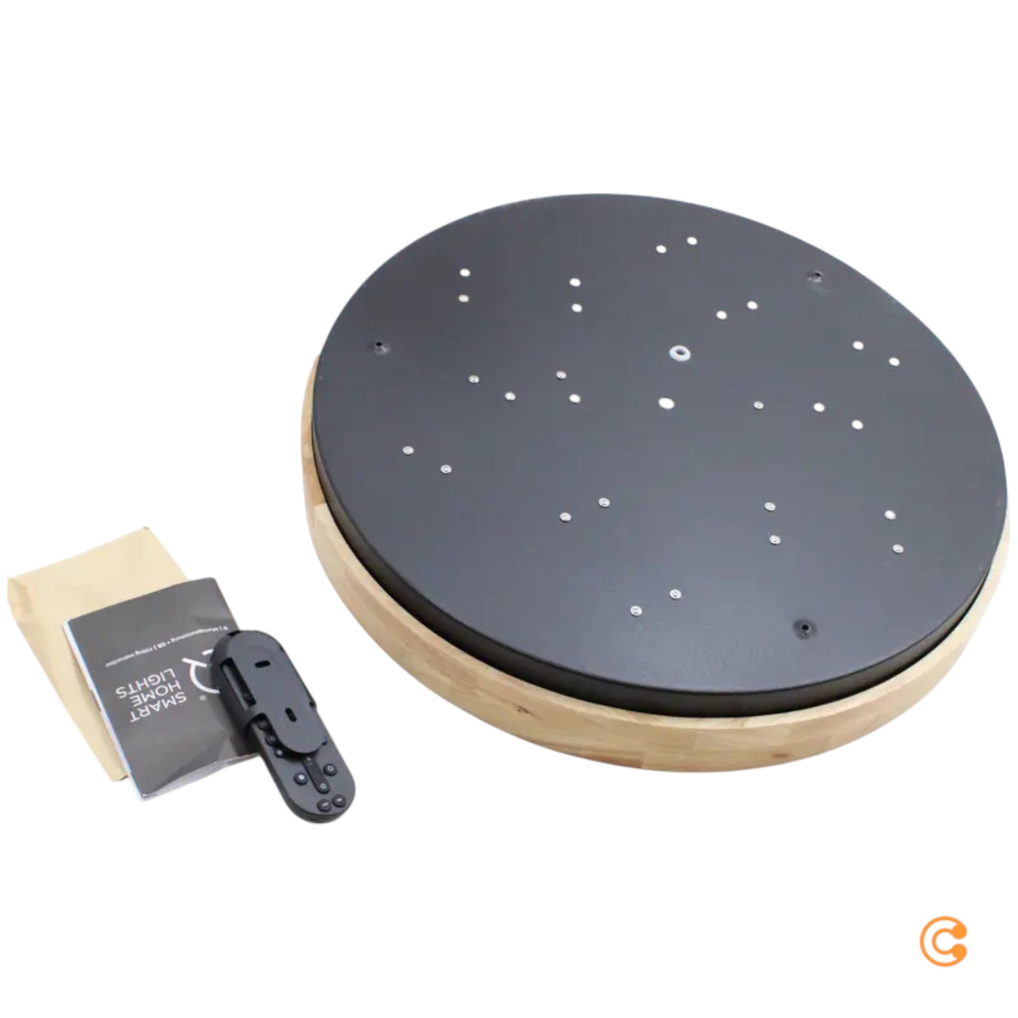 Q Smart Home Deckenlampe Deckenleuchte LED schwarz eiche Holz Q BILA Wohnzimmer - 4012248366219