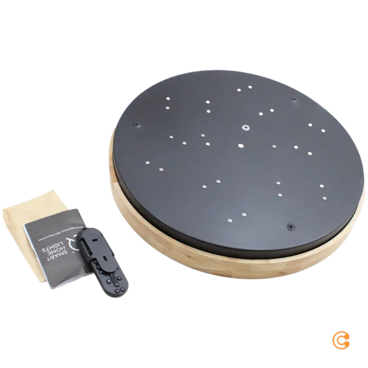 Q Smart Home Deckenlampe Deckenleuchte LED schwarz eiche Holz Q BILA Wohnzimmer - 4012248366219