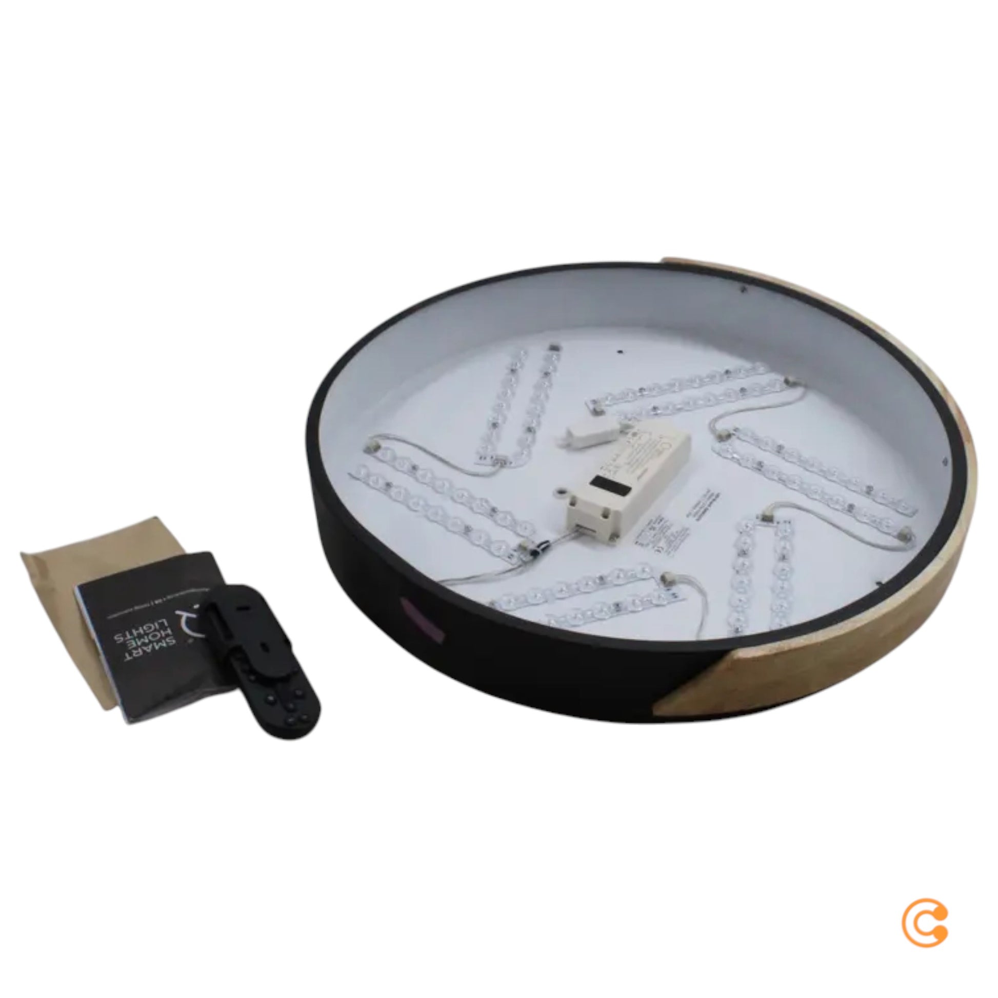 Q Smart Home Deckenlampe Deckenleuchte LED schwarz eiche Holz Q BILA Wohnzimmer - 4012248366219