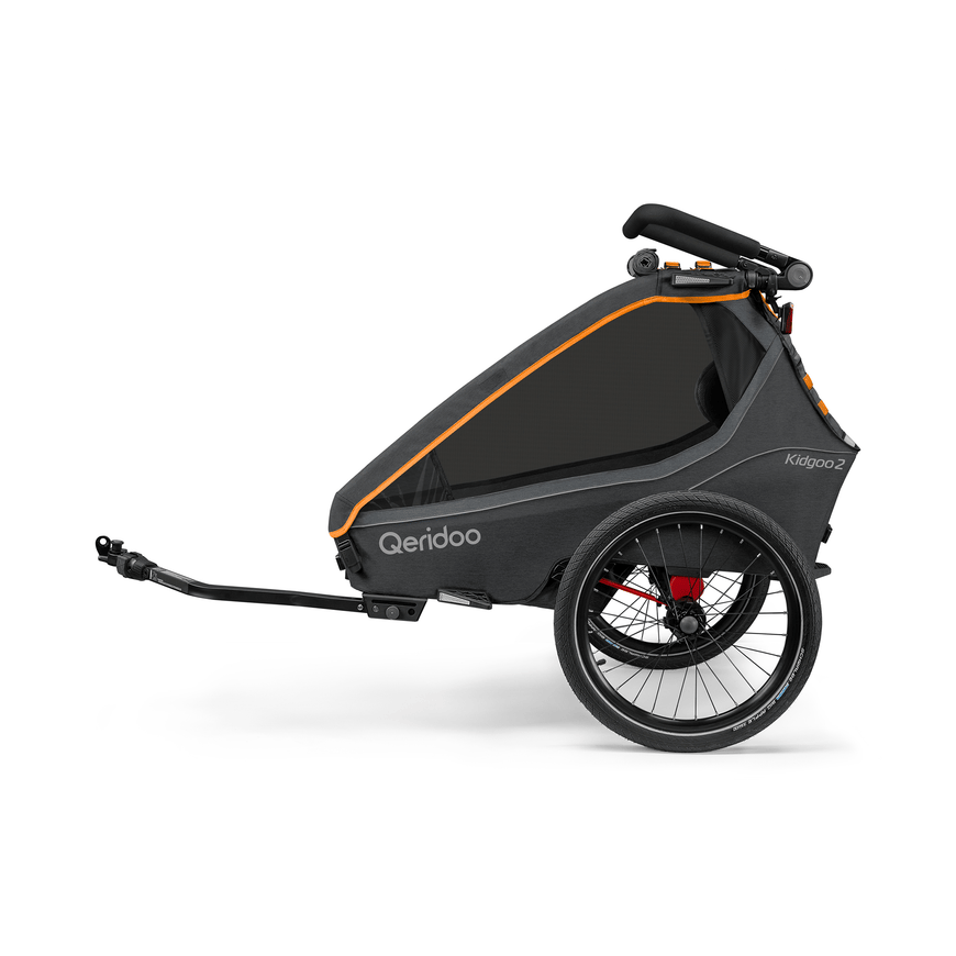 Qeridoo Kidgoo 2 Kinderfahrradanhänger Fahrradanhänger Fidlock Edition Orange B-Ware