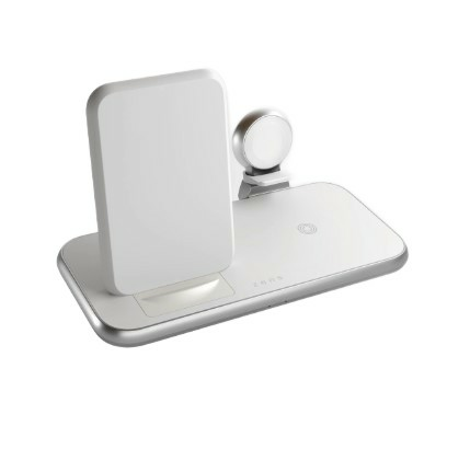 B-Ware Zens Aluminium Series 4 In 1 Stand Watch 45 W Ladegerät Netzteil 2x 10 W Qi Weiß   - 6426013661627
