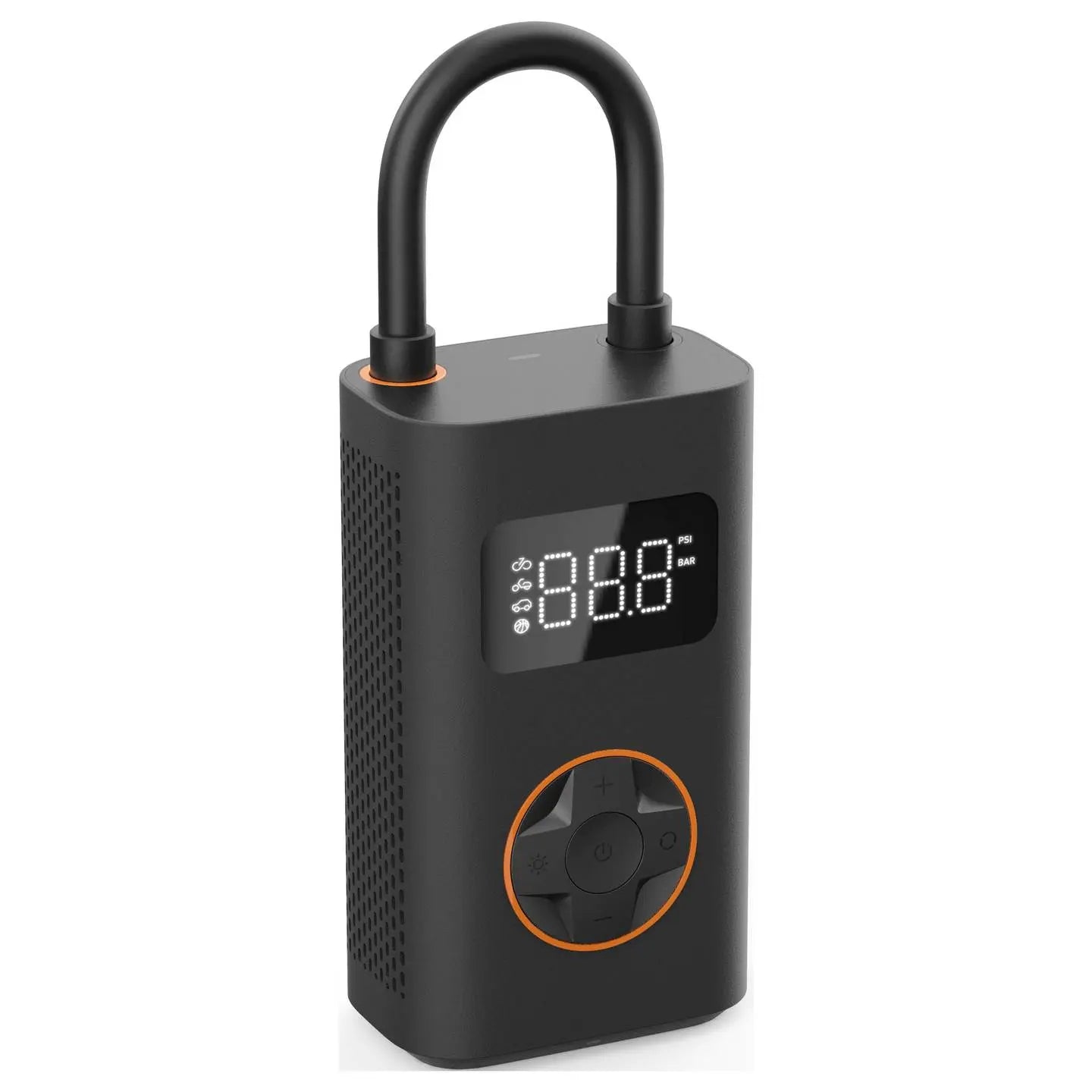 B-Ware Qi Cycle Luftpumpe Pumpe Elektrische Air Inflator N2 Schwarz Led Display Usb C612 - 6975652220066
