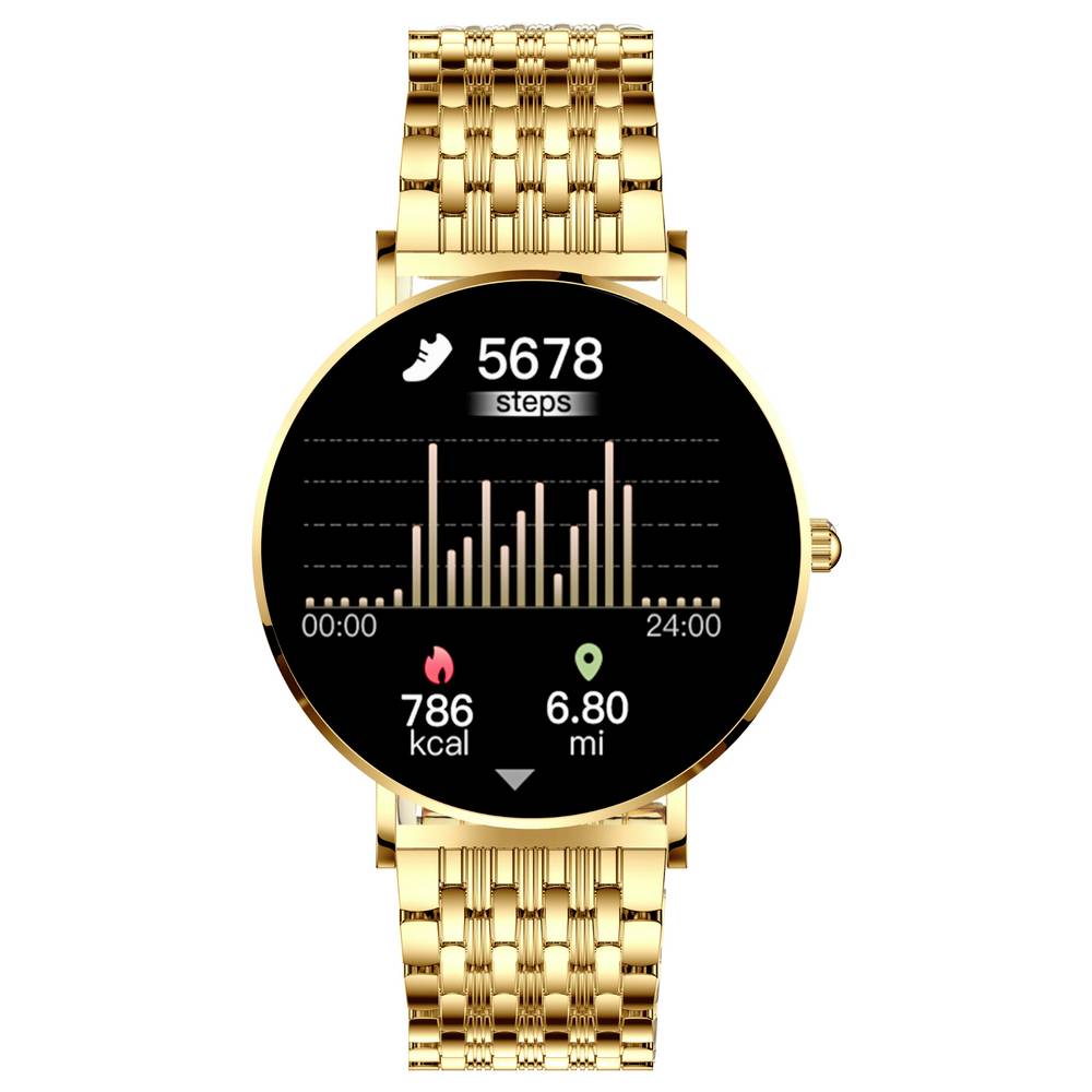 XCOAST SIONA 2 Smartwatch Uhr Fitnessuhr Gold Damen Fitness Tracker147 - 4260449576962