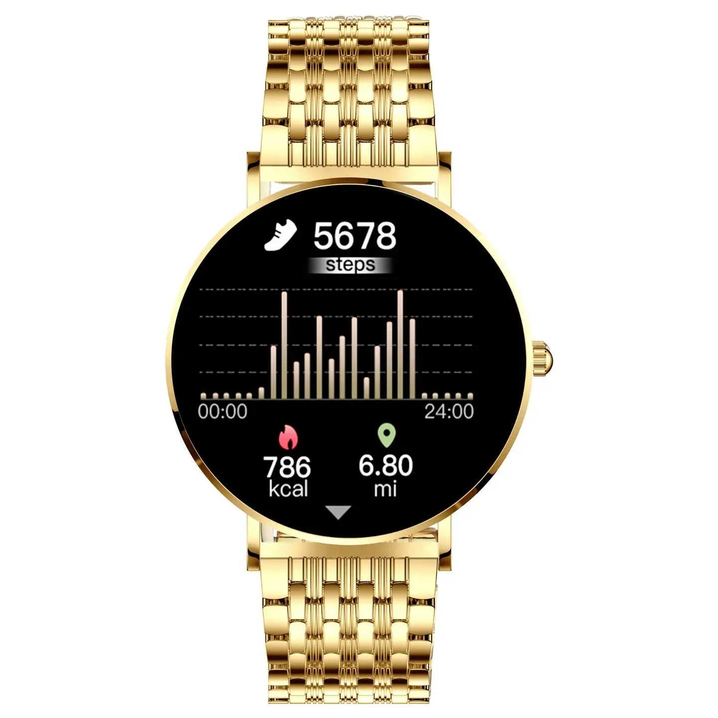 B-Ware Xcoast Siona 2 Smartwatch Uhr Fitnessuhr Gold Damen Fitness Tracker - 4260449576962