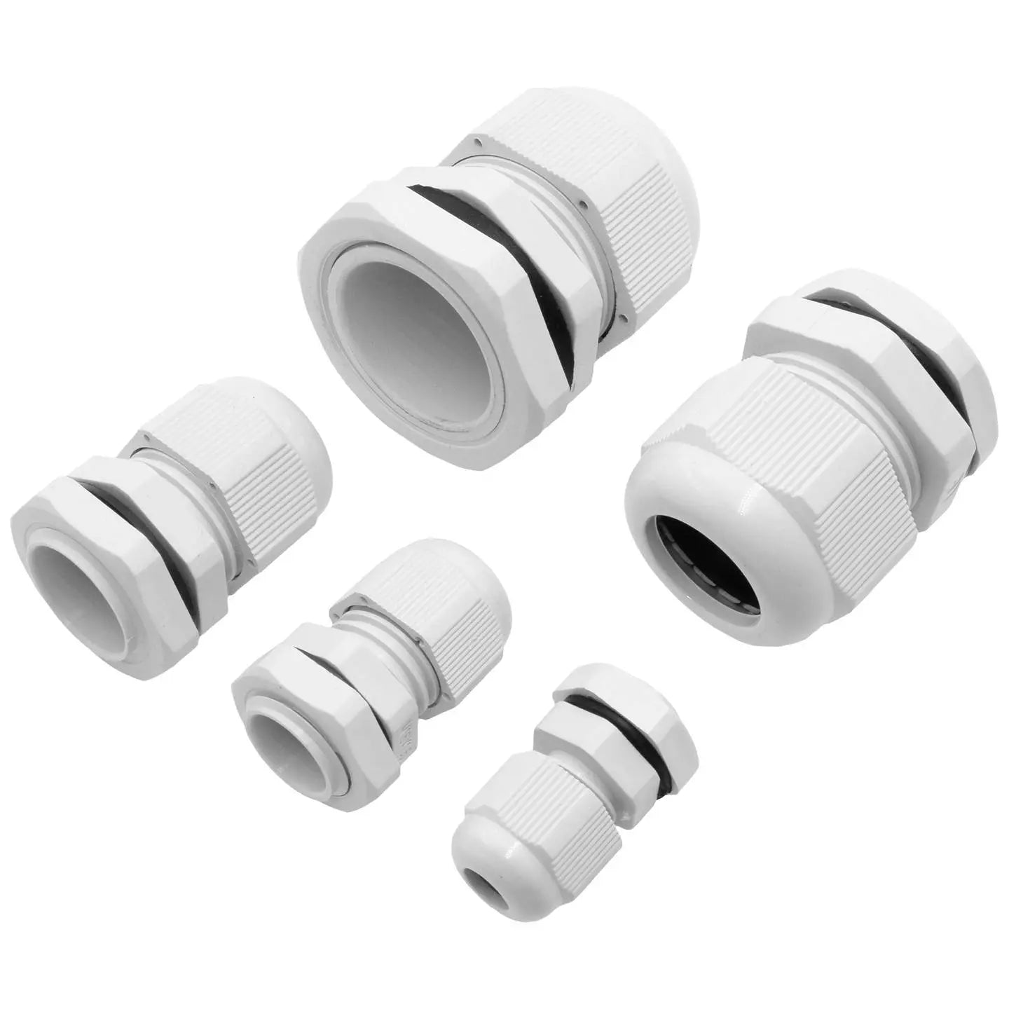B-Ware Quadrios Kabelverschraubung Set Sortiment Pa66 Lichtgrau Gegenmutter 2 Sets - 4260573967087