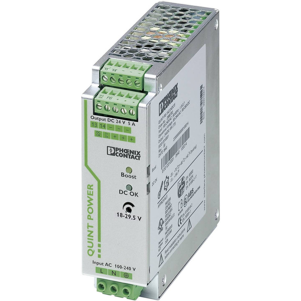 Phoenix Contact QUINT-PS/1AC/24DC/5 Hutschienen-Netzteil (DIN-Rail) 24 V/DC 5 A - 4046356113786