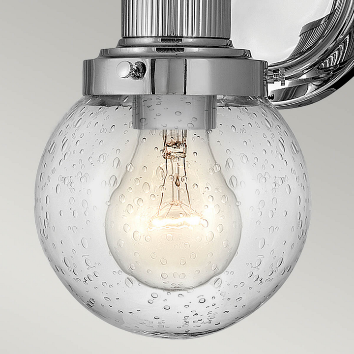 Quintiesse Bad Wandleuchte Leuchte Poppy Chrom Badezimmer Einflammig E27 Lampe B-Ware - 5024005588214