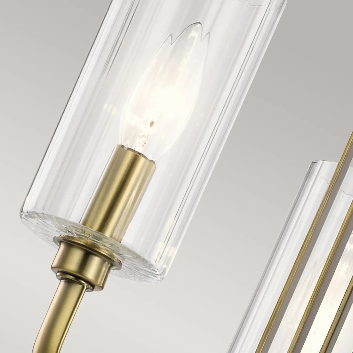 B-Ware Quintiesse Hängeleuchte Kimrose Pendelleuchte Lampe Messing Gebürstet Glas 3 Flg - 5024005716013