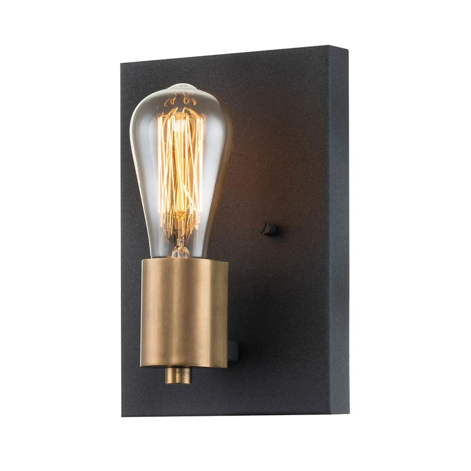 B-Ware Quintiesse Wandleuchte Wandlampe Silas Schwarz Stahl Beleuchtung Einflammig - 5024005589716
