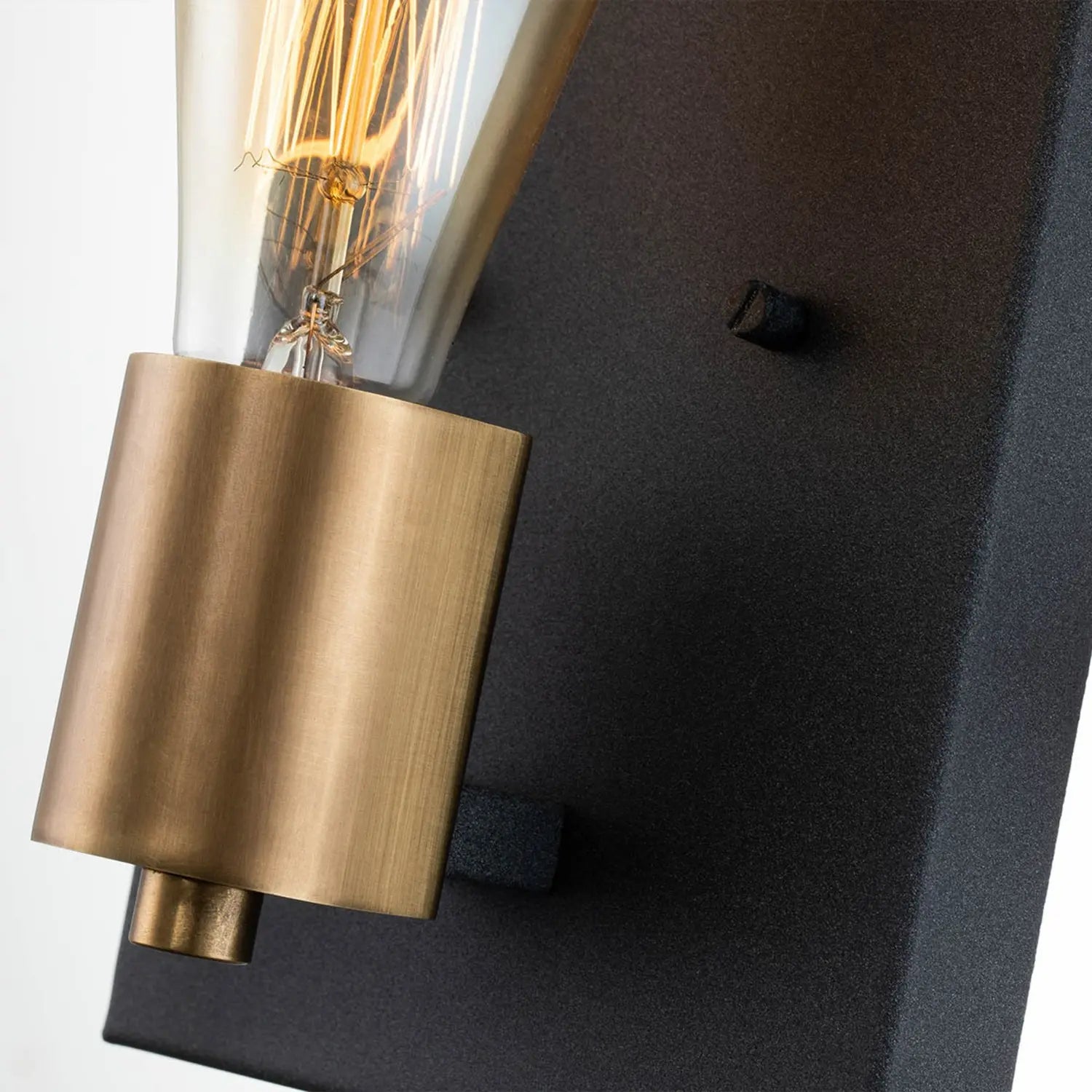 B-Ware Quintiesse Wandleuchte Wandlampe Silas Schwarz Stahl Beleuchtung Einflammig - 5024005589716