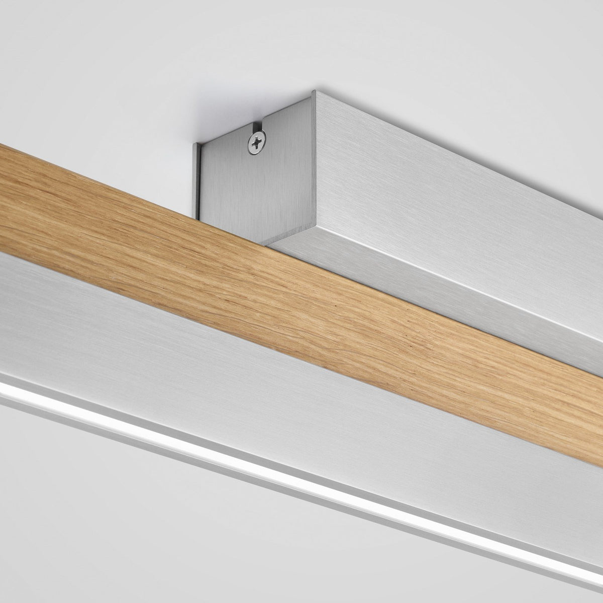 Quitani Deckenleuchte Deckenlampe LED Keijo Eiche Nickel Matt Holz Lampe Wohnzim - 4251911762129