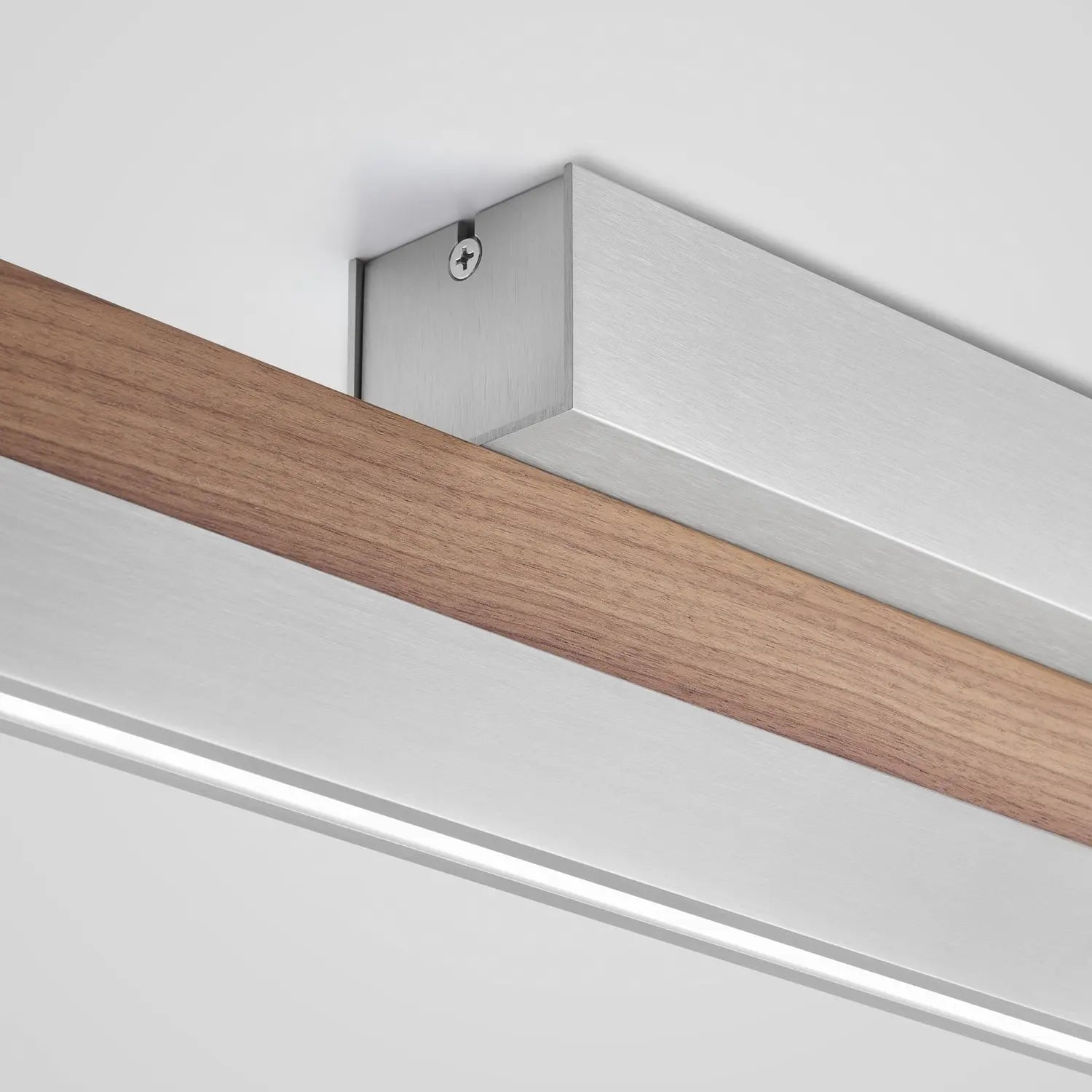 B-Ware Quitani Deckenleuchte Lampe Led Nussbaum Nickel Matt Holz Messing Beleuchtung506 - 4251911762136