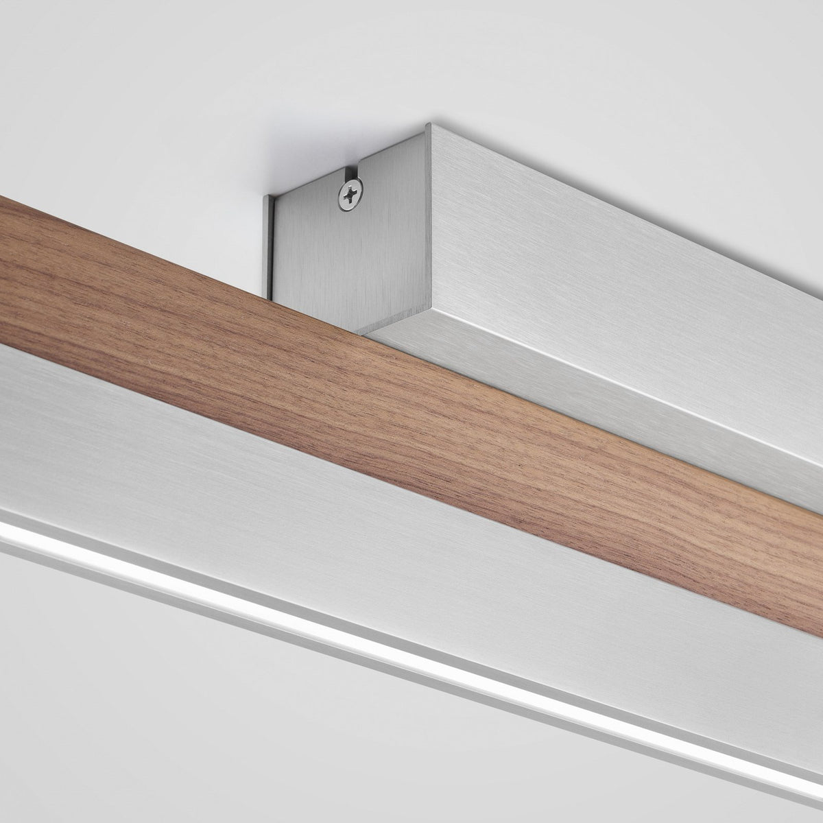 Quitani Deckenleuchte Lampe LED nussbaum nickel matt Holz Messing Beleuchtung - 4251911762136