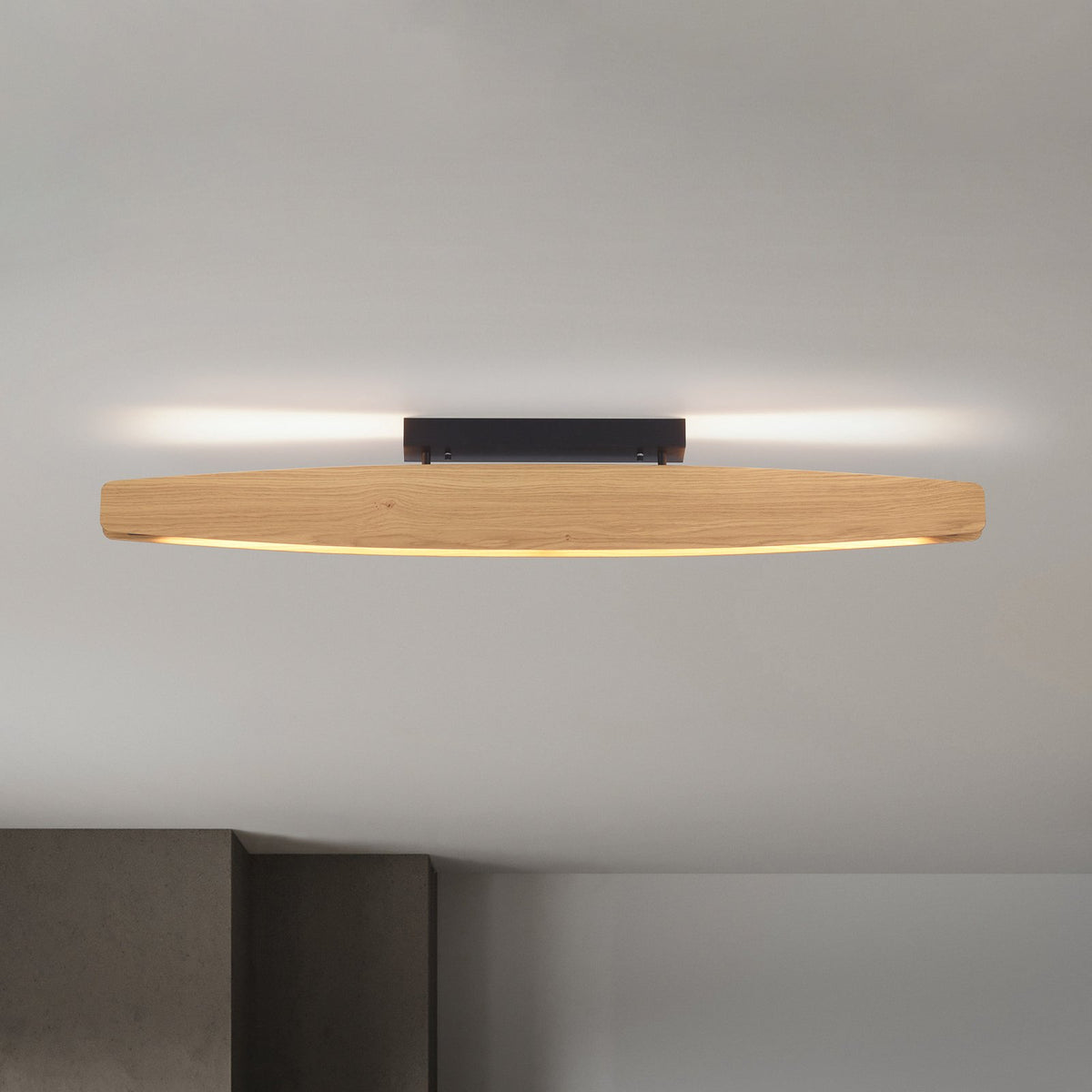 Rothfels Deckenleuchte Deckenlampe LED Eiche Persida Handarbeit warmweiß 118 cm - 4251911763782