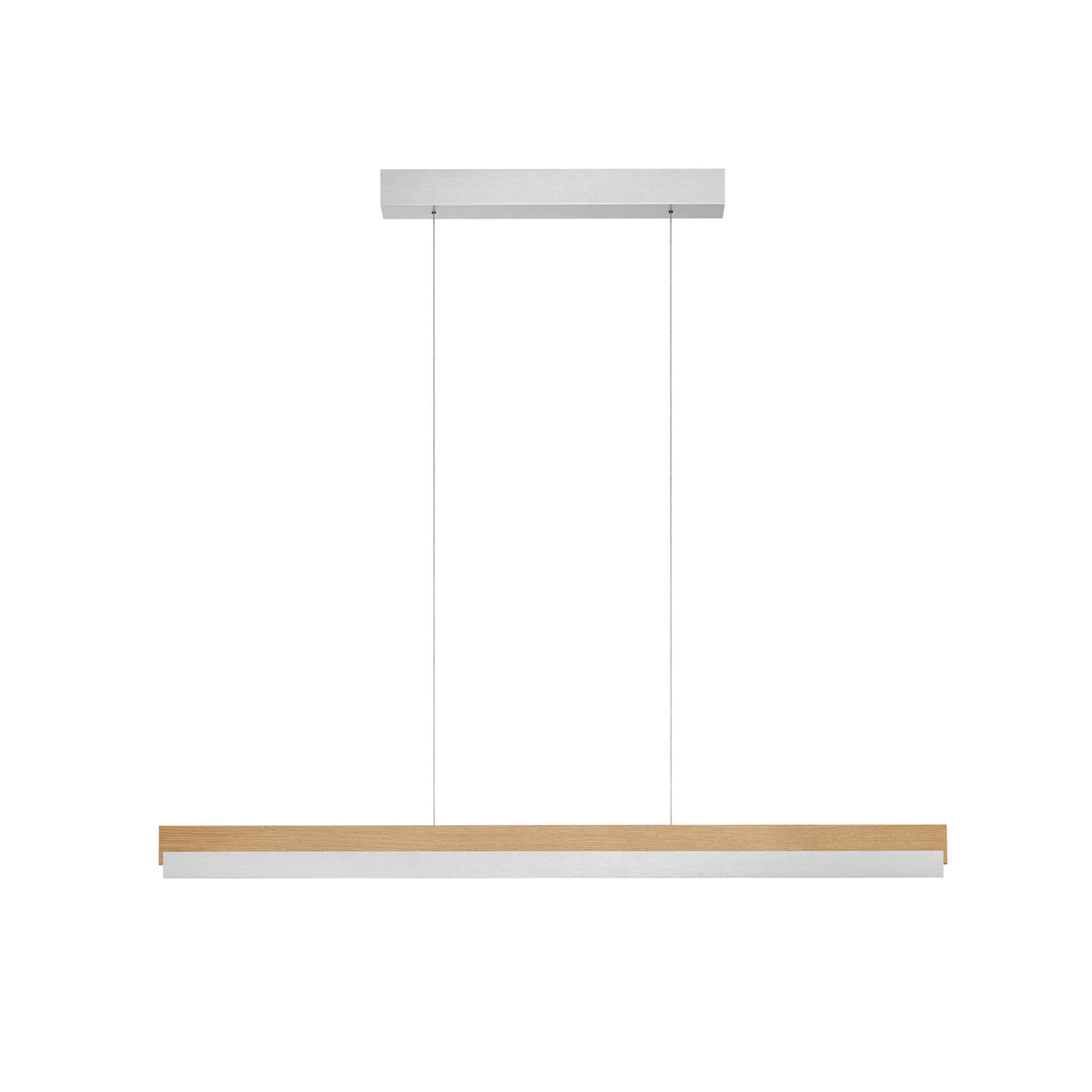 Quitani Hängeleuchte Pendelleuchte LED Eiche Nickel verstellbar Keijo 103 cm168 - 4251911762235
