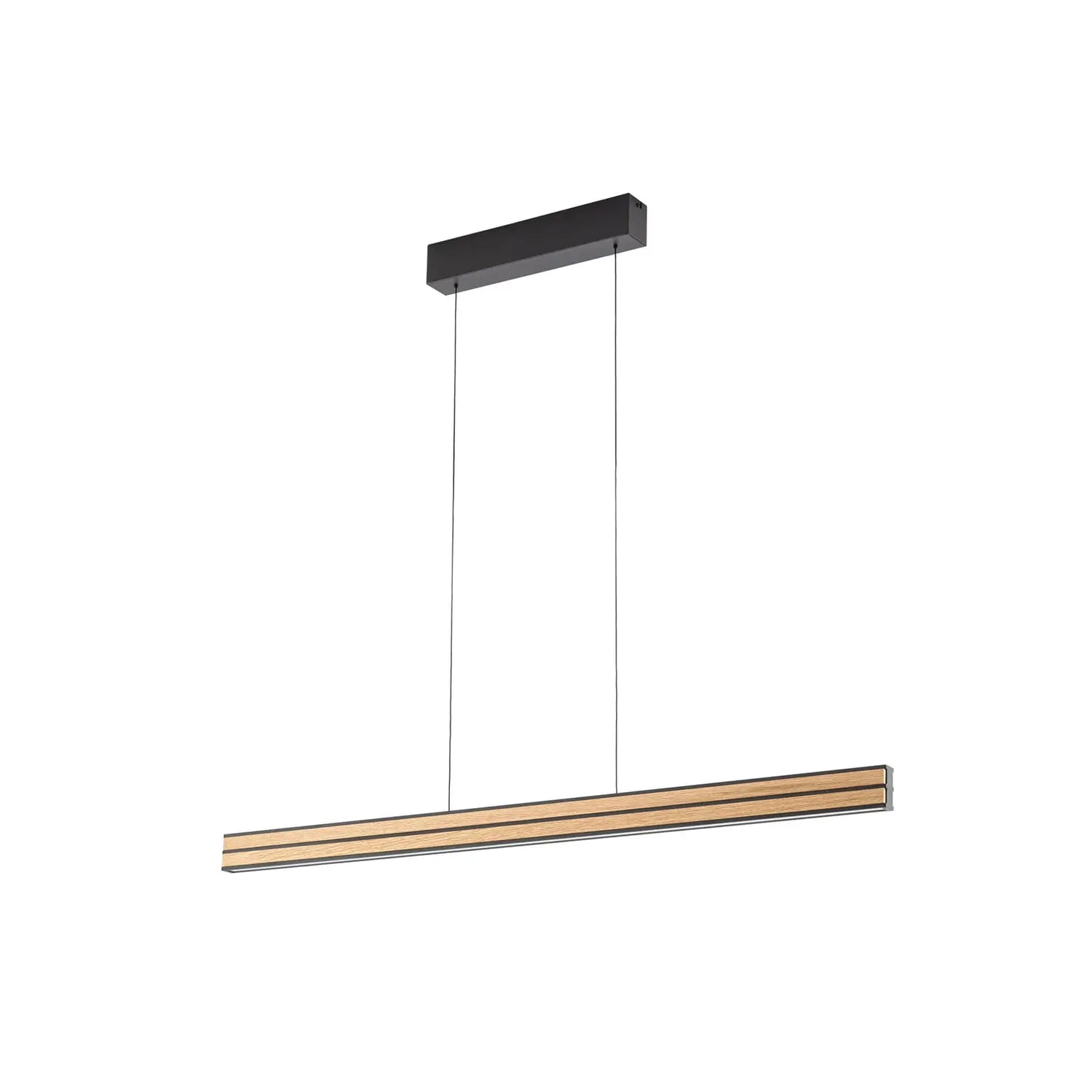 B-Ware Quitani Pendelleuchte Hängelampe Led Eiche Schwarz Dimmbar Esszimmer Beleuchtung - 4255830910586