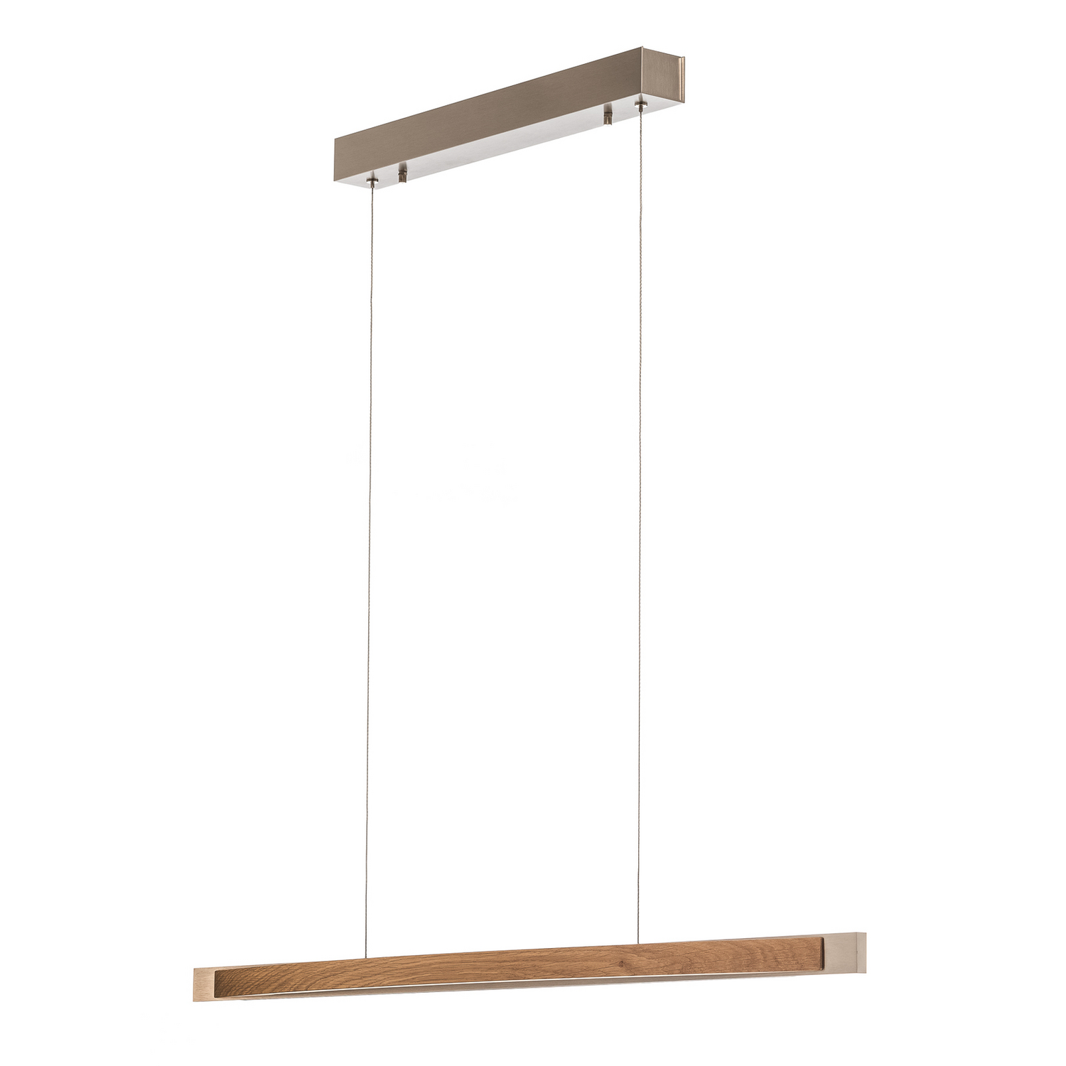 Quitani Led Hängelampe Pendelleuchte Lampe Eiche Nickel 98cm Höhenverstellbar B-Ware - 4251911779608