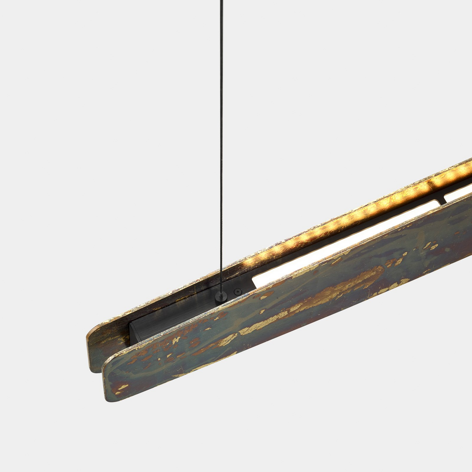 B-Ware Quitani Hängeleuchte Pendelleuchte Led Persida Innenlampe Schlagmetall Gold578