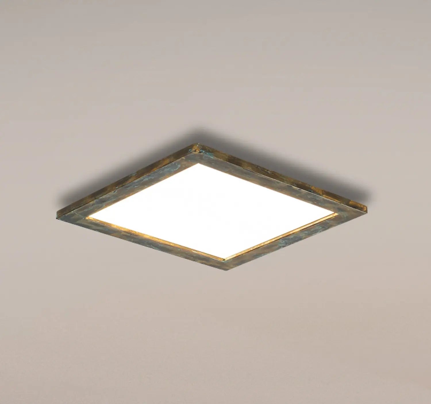 B-Ware Quitani Led Panel Leuchte Aurinor Led Deckenleuchte Goldfarbig Patiniert 45 Cm - 4251911769203